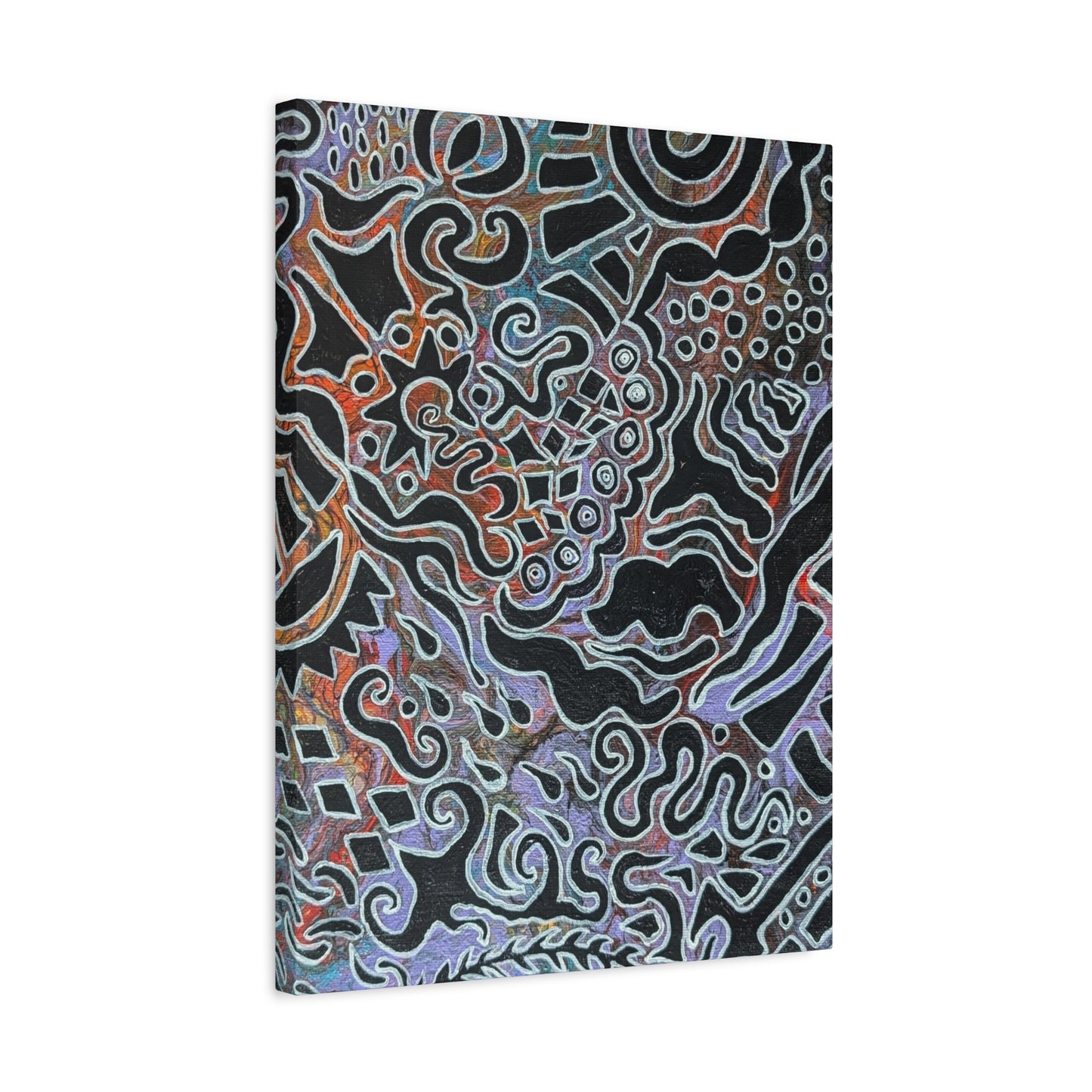 Delores© by Brandy Young - Abstract Black Pour Canvas Art — Stretched Matte Wall Decor