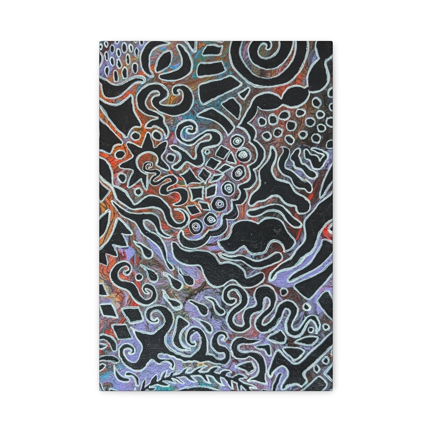 Delores© by Brandy Young - Abstract Black Pour Canvas Art — Stretched Matte Wall Decor