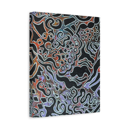 Delores© by Brandy Young - Abstract Black Pour Canvas Art — Stretched Matte Wall Decor