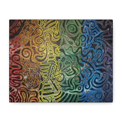 Gabriella© by Brandy Young - Abstract Rainbow Doodle Matte Canvas Wall Art — Stretched 1.25"