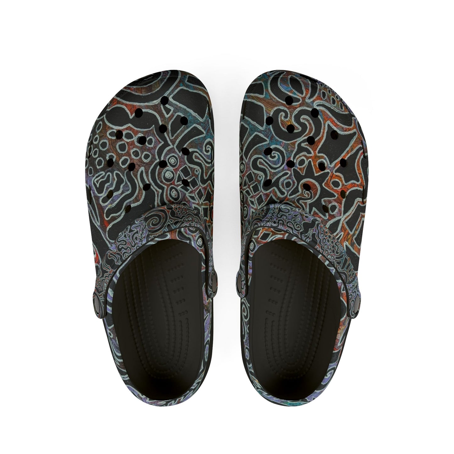 Abstract Tribal Change of Season Clogs - Delores© by Brandy Young — Printed EVA Foam Slip-On Shoes