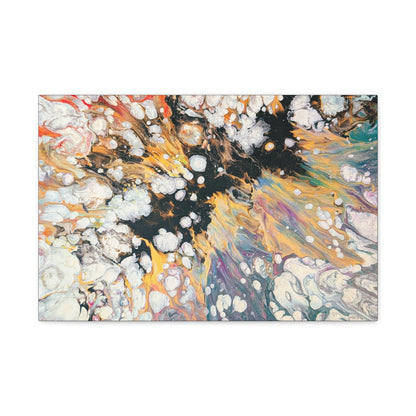 Fire Clouds© by Brandy Young - Abstract Fluid Art Canvas Print – Colorful Marble Swirl Matte Stretched Wall Art