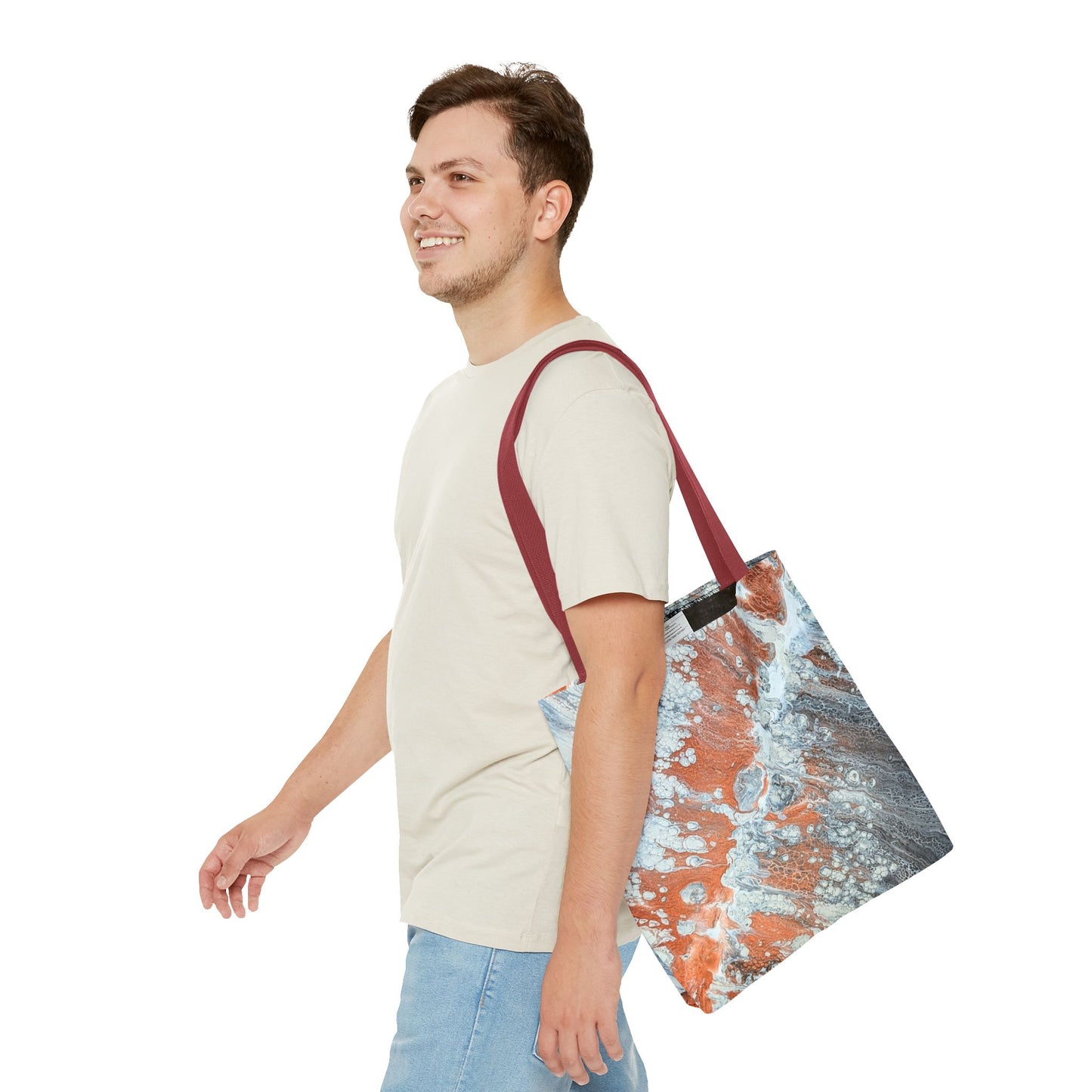 Marbled Copper Wave Tote Bag - Diane© by Brandy Young