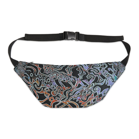 Large Fanny Pack - Delores© by Brandy Young— Abstract Tribal Swirl Waist Bag