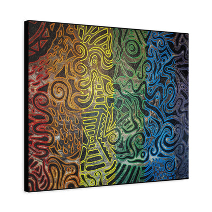 Gabriella© by Brandy Young - Abstract Rainbow Doodle Matte Canvas Wall Art — Stretched 1.25"