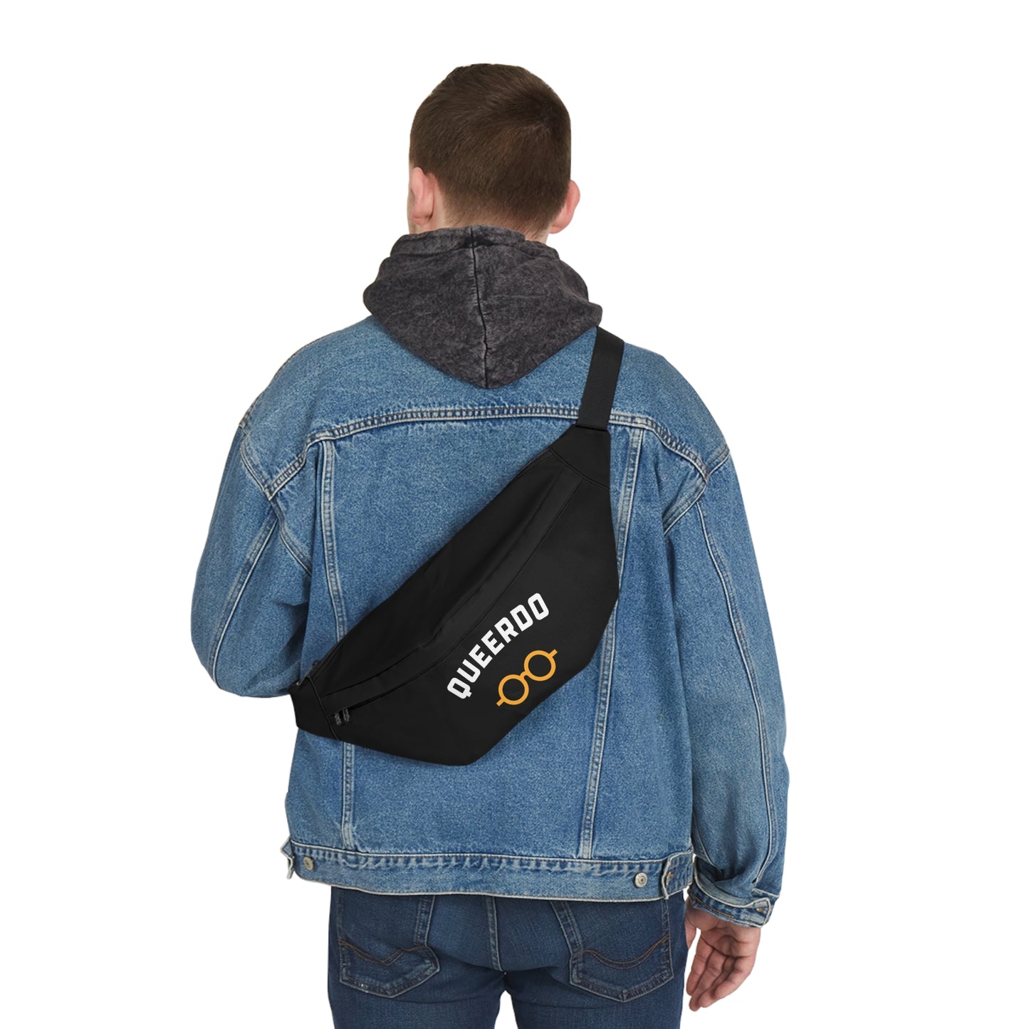 Queerdo Fanny Pack — Large Pride Waist Bag with Glasses Graphic