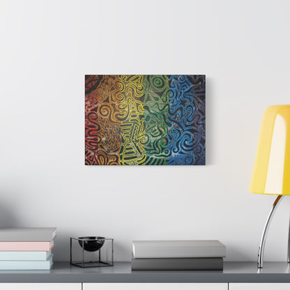 Gabriella© by Brandy Young - Abstract Rainbow Doodle Matte Canvas Wall Art — Stretched 1.25"