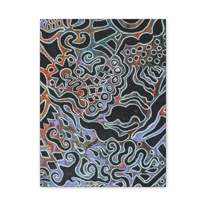 Delores© by Brandy Young - Abstract Black Pour Canvas Art — Stretched Matte Wall Decor