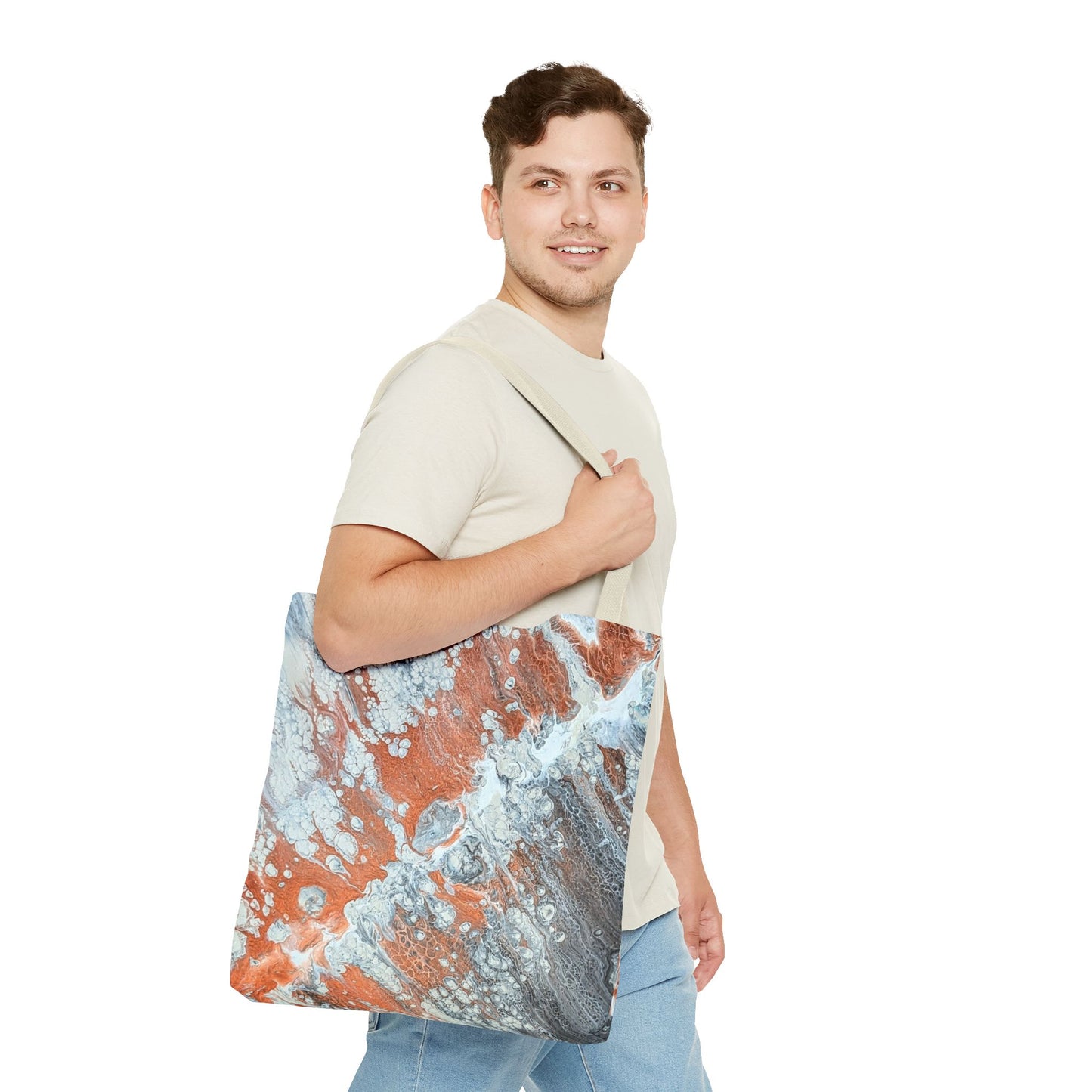 Marbled Copper Wave Tote Bag - Diane© by Brandy Young