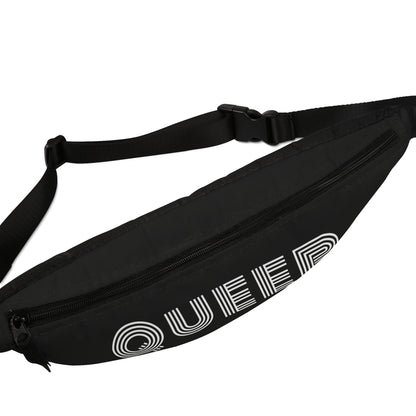 Queer AF Fanny Pack — Black Pride Belt Bag, LGBTQ+ Festival Accessory