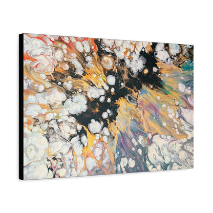 Fire Clouds© by Brandy Young - Abstract Fluid Art Canvas Print – Colorful Marble Swirl Matte Stretched Wall Art