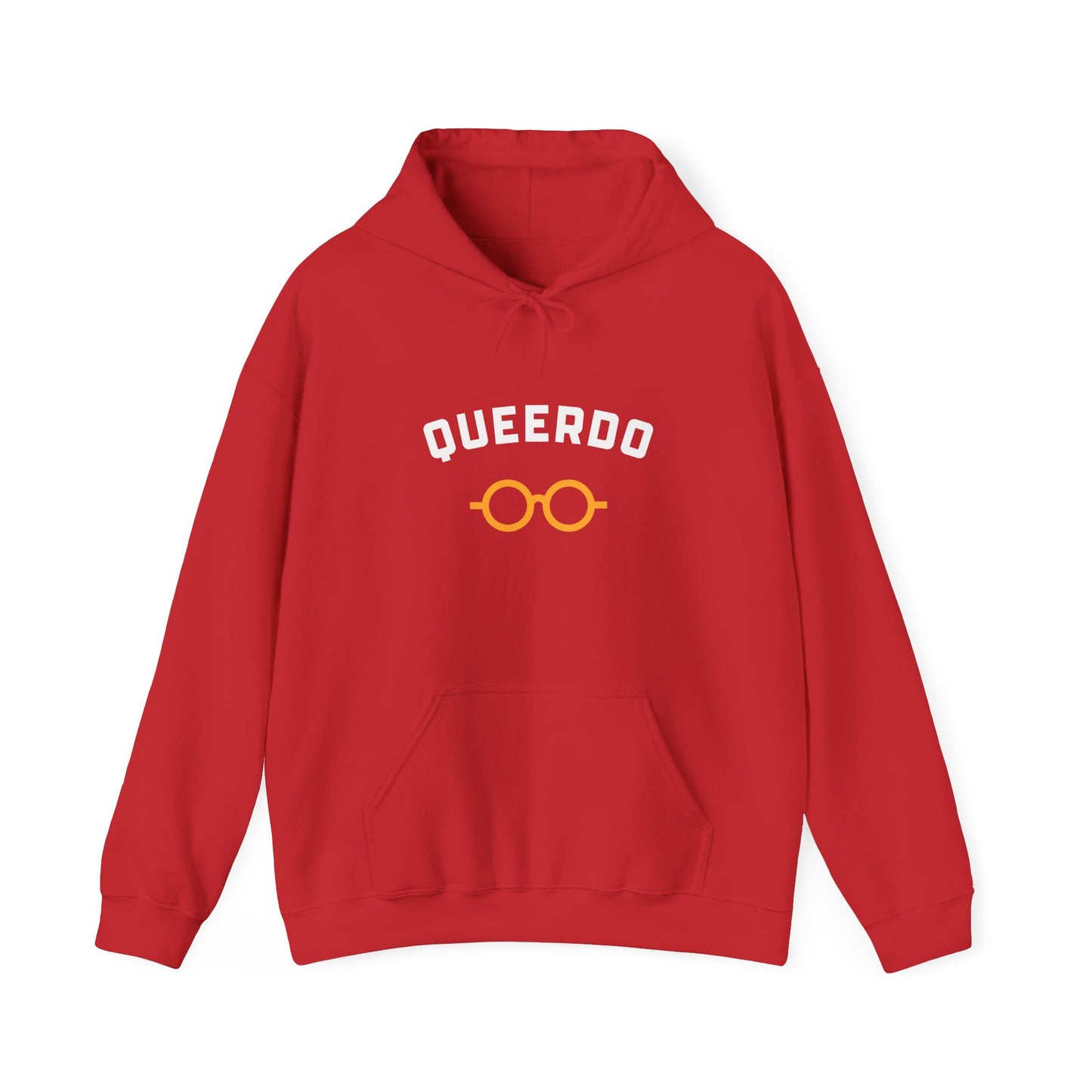 Queerdo Hoodie — Funny LGBTQ+ Pride Sweatshirt with Glasses Graphic