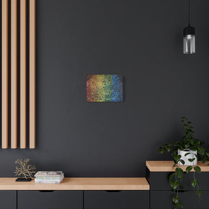 Gabriella© by Brandy Young - Abstract Rainbow Doodle Matte Canvas Wall Art — Stretched 1.25"