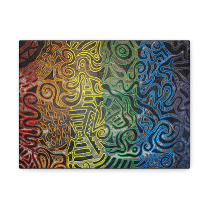 Gabriella© by Brandy Young - Abstract Rainbow Doodle Matte Canvas Wall Art — Stretched 1.25"