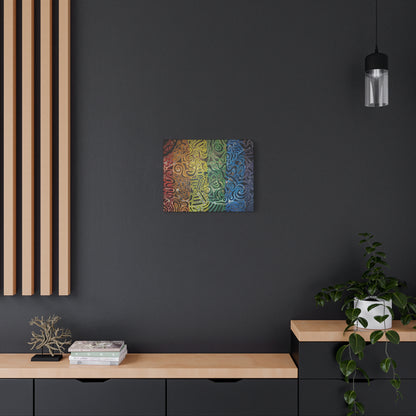 Gabriella© by Brandy Young - Abstract Rainbow Doodle Matte Canvas Wall Art — Stretched 1.25"