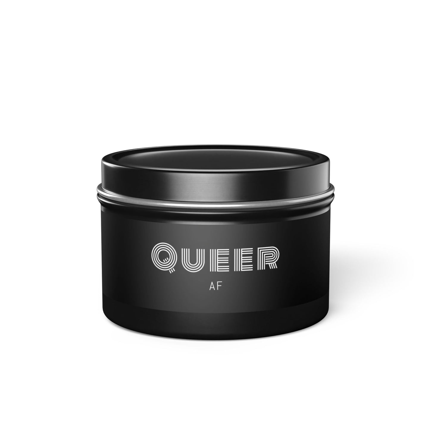 Queer AF Tin Candle — Scented Pride Candle in Travel Tin