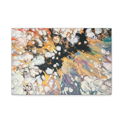 Fire Clouds© by Brandy Young - Abstract Fluid Art Canvas Print – Colorful Marble Swirl Matte Stretched Wall Art