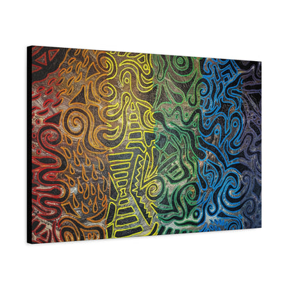 Gabriella© by Brandy Young - Abstract Rainbow Doodle Matte Canvas Wall Art — Stretched 1.25"