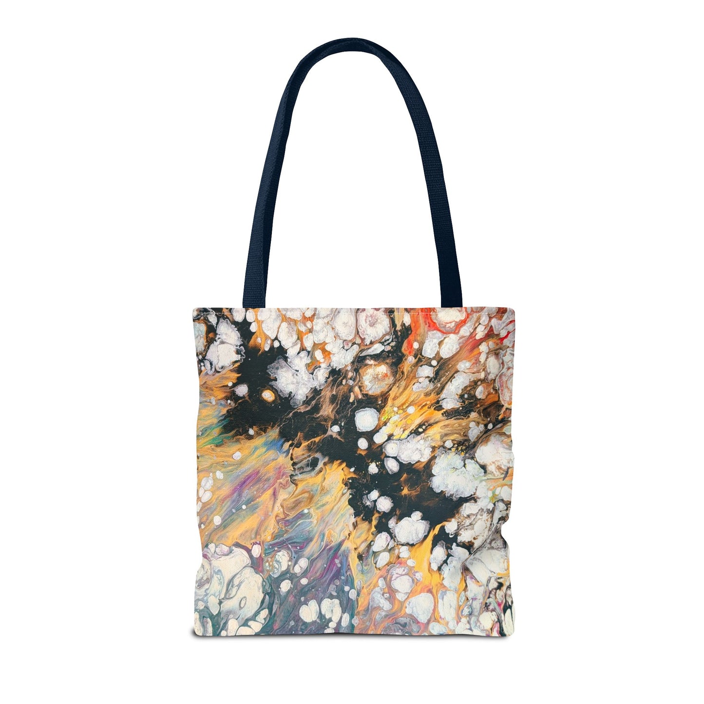 Abstract Fluid Art Tote Bag - Fire Clouds© by Brandy Young – Colorful Marble Splash All-Over Print