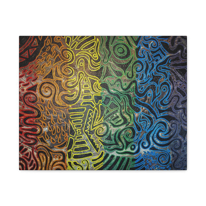 Gabriella© by Brandy Young - Abstract Rainbow Doodle Matte Canvas Wall Art — Stretched 1.25"