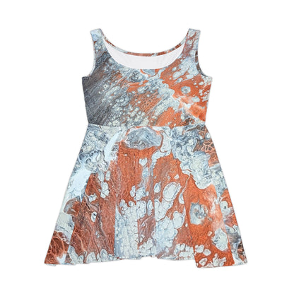 Abstract Bronze Marble Skater Dress - Diane© by Brandy Young  — Fluid Art All-Over Print