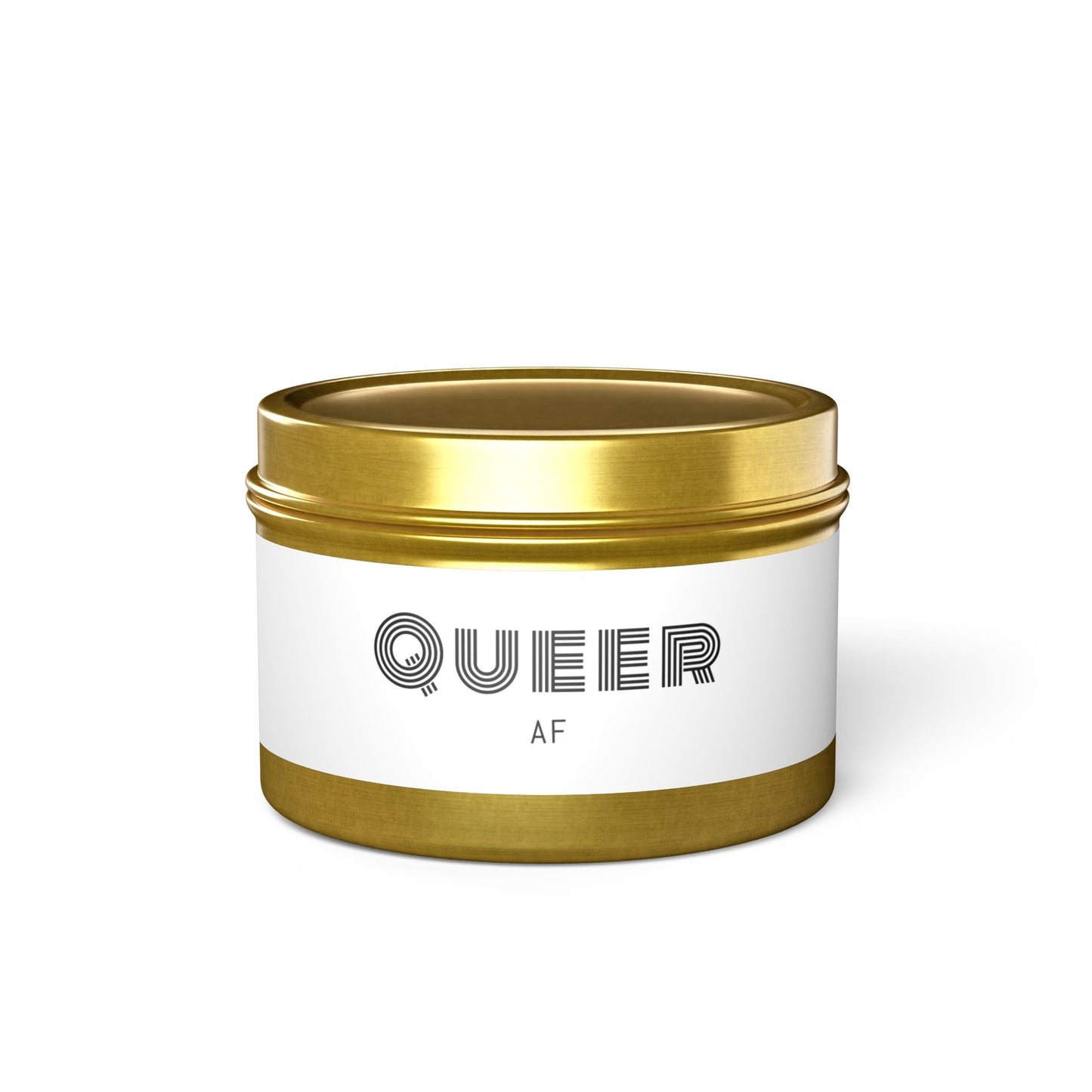 Queer AF Tin Candle — Scented Pride Candle in Travel Tin