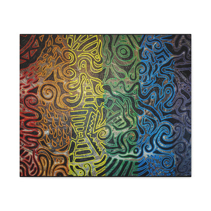 Gabriella© by Brandy Young - Abstract Rainbow Doodle Matte Canvas Wall Art — Stretched 1.25"