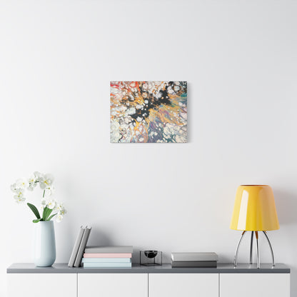 Fire Clouds© by Brandy Young - Abstract Fluid Art Canvas Print – Colorful Marble Swirl Matte Stretched Wall Art