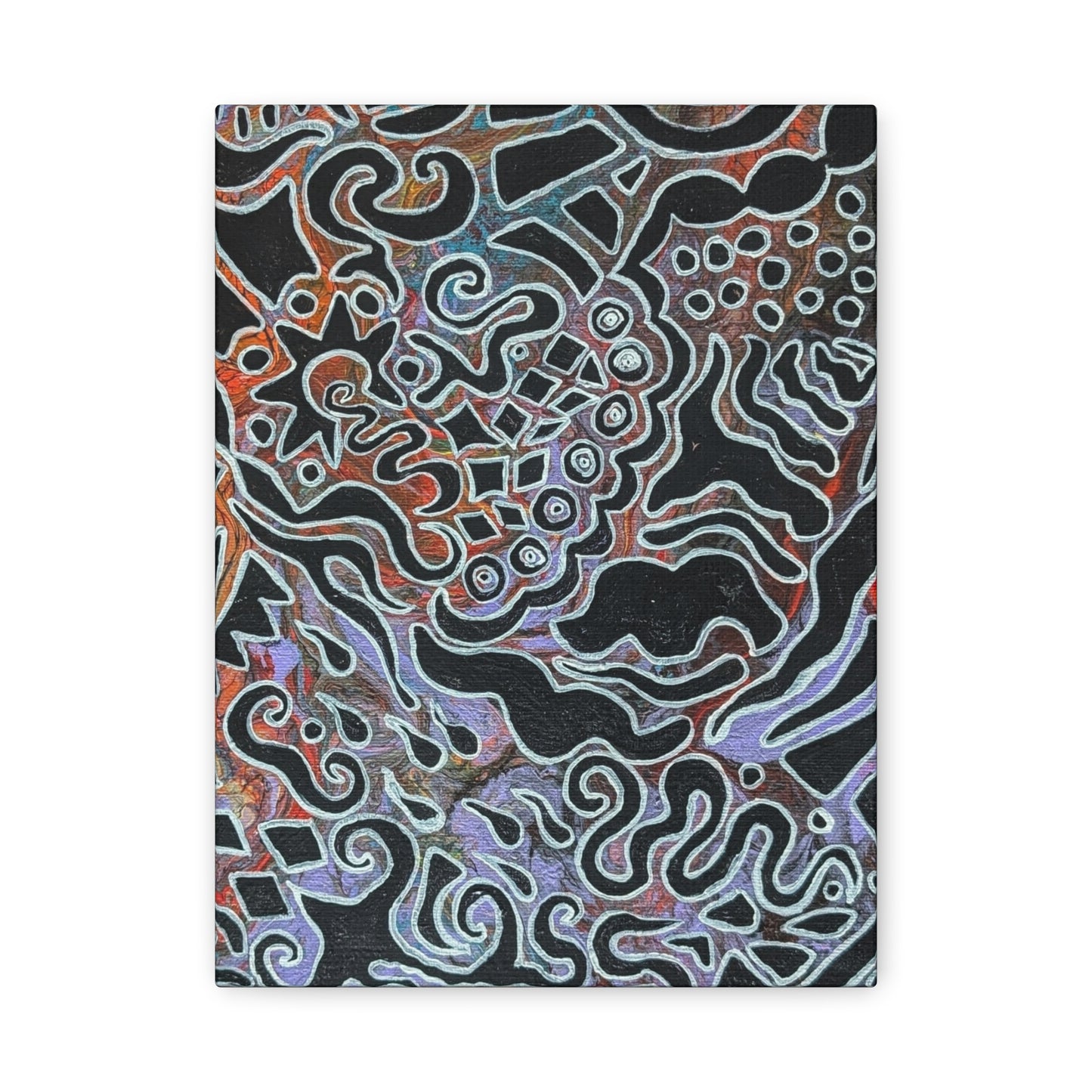 Delores© by Brandy Young - Abstract Black Pour Canvas Art — Stretched Matte Wall Decor