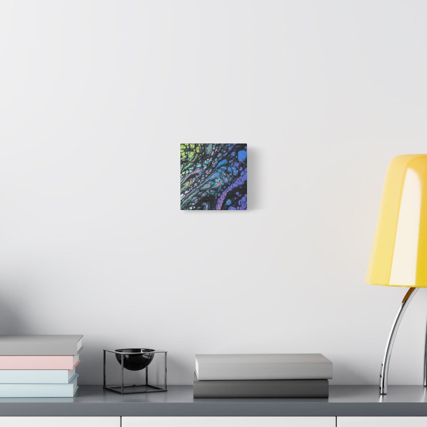 Cthuhla© by Brandy Young - Abstract Galaxy Pour Canvas Wall Art — Iridescent Fluid Painting on Matte Stretched Canvas