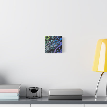 Cthuhla© by Brandy Young - Abstract Galaxy Pour Canvas Wall Art — Iridescent Fluid Painting on Matte Stretched Canvas