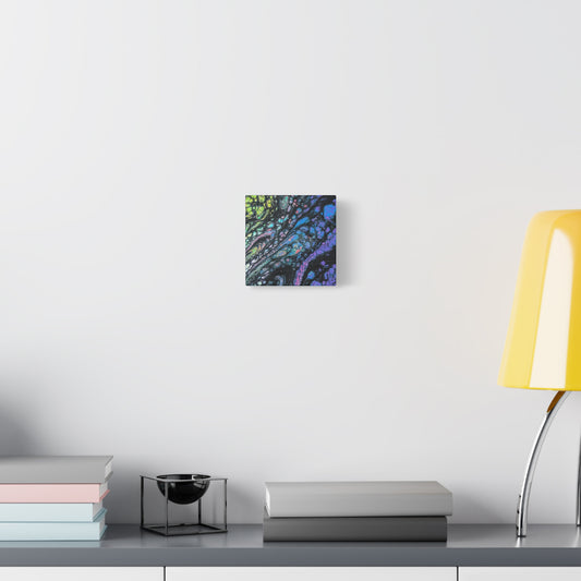 Cthuhla© by Brandy Young - Abstract Galaxy Pour Canvas Wall Art — Iridescent Fluid Painting on Matte Stretched Canvas