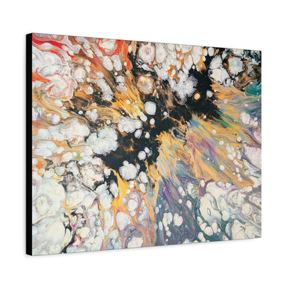 Fire Clouds© by Brandy Young - Abstract Fluid Art Canvas Print – Colorful Marble Swirl Matte Stretched Wall Art