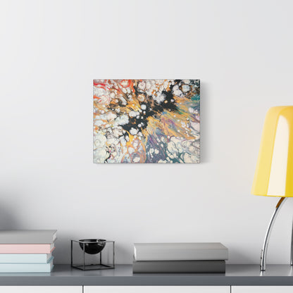 Fire Clouds© by Brandy Young - Abstract Fluid Art Canvas Print – Colorful Marble Swirl Matte Stretched Wall Art