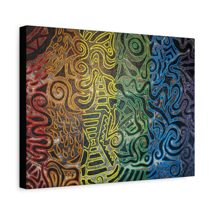 Gabriella© by Brandy Young - Abstract Rainbow Doodle Matte Canvas Wall Art — Stretched 1.25"