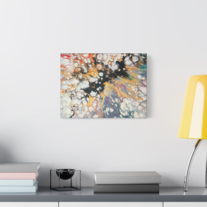 Fire Clouds© by Brandy Young - Abstract Fluid Art Canvas Print – Colorful Marble Swirl Matte Stretched Wall Art