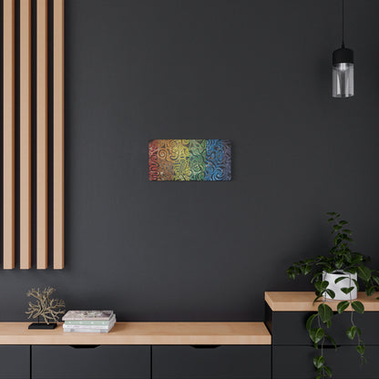 Gabriella© by Brandy Young - Abstract Rainbow Doodle Matte Canvas Wall Art — Stretched 1.25"
