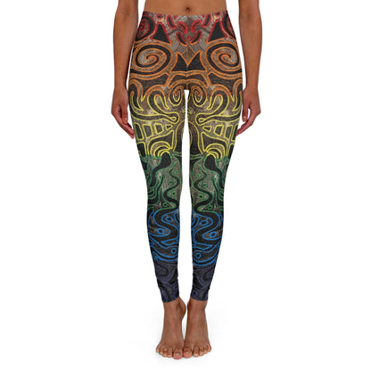 Gabriella© by Brandy Young Bohemian Rainbow Tribal Leggings