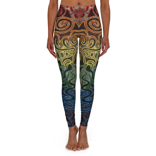 Gabriella© by Brandy Young Bohemian Rainbow Tribal Leggings