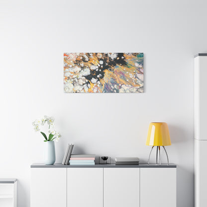Fire Clouds© by Brandy Young - Abstract Fluid Art Canvas Print – Colorful Marble Swirl Matte Stretched Wall Art