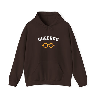 Queerdo Hoodie — Funny LGBTQ+ Pride Sweatshirt with Glasses Graphic