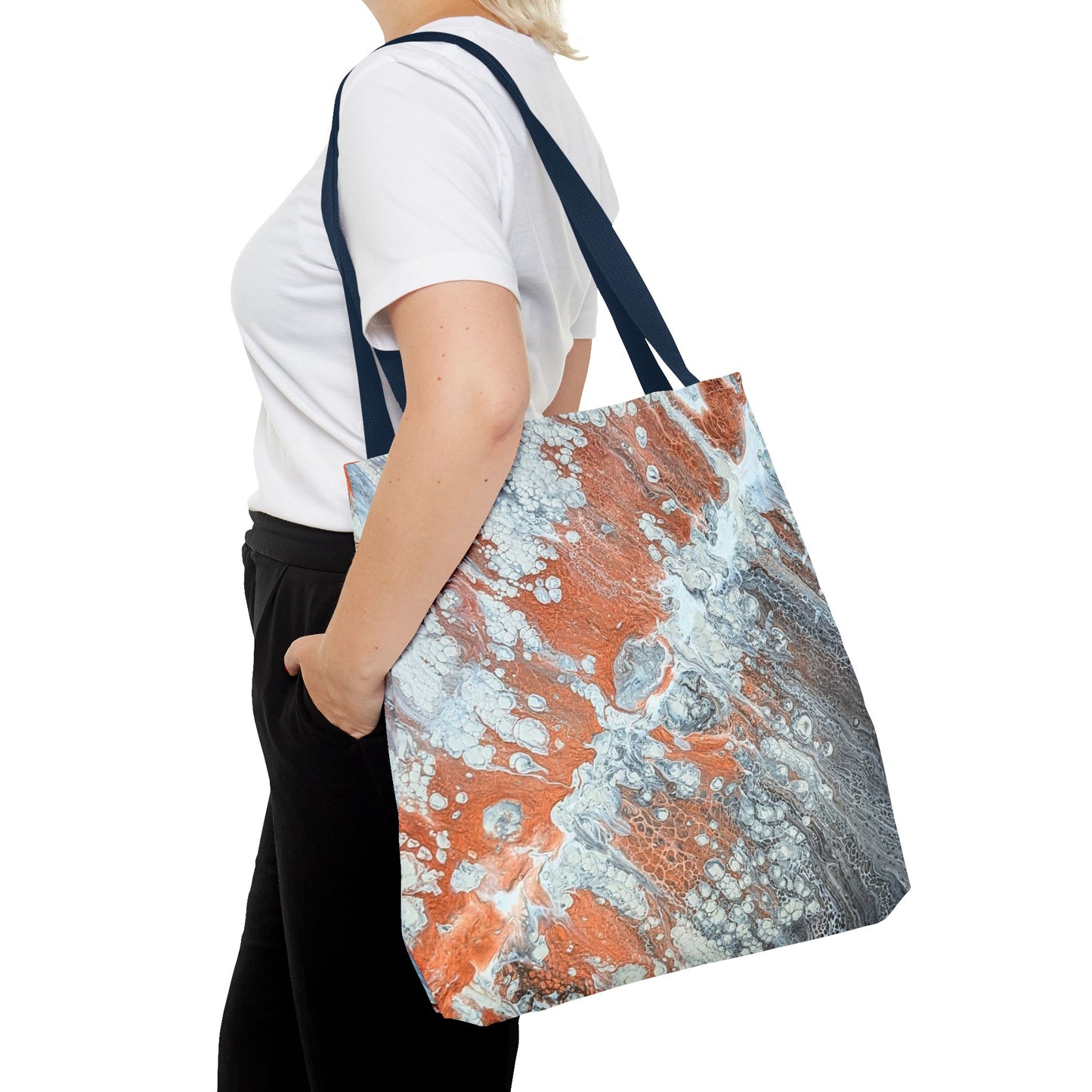 Marbled Copper Wave Tote Bag - Diane© by Brandy Young
