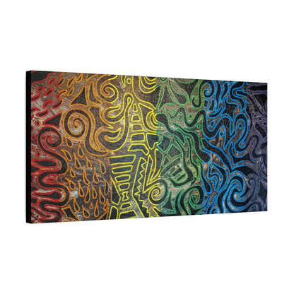 Gabriella© by Brandy Young - Abstract Rainbow Doodle Matte Canvas Wall Art — Stretched 1.25"